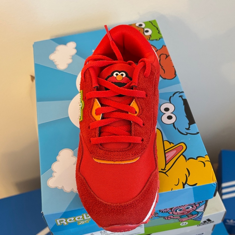 Reebok Red and White Sesame Street Kids Running Shoes